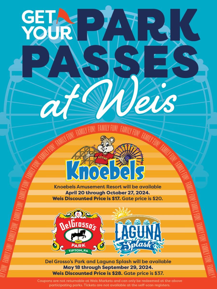 Amusement Park Tickets Weis Markets