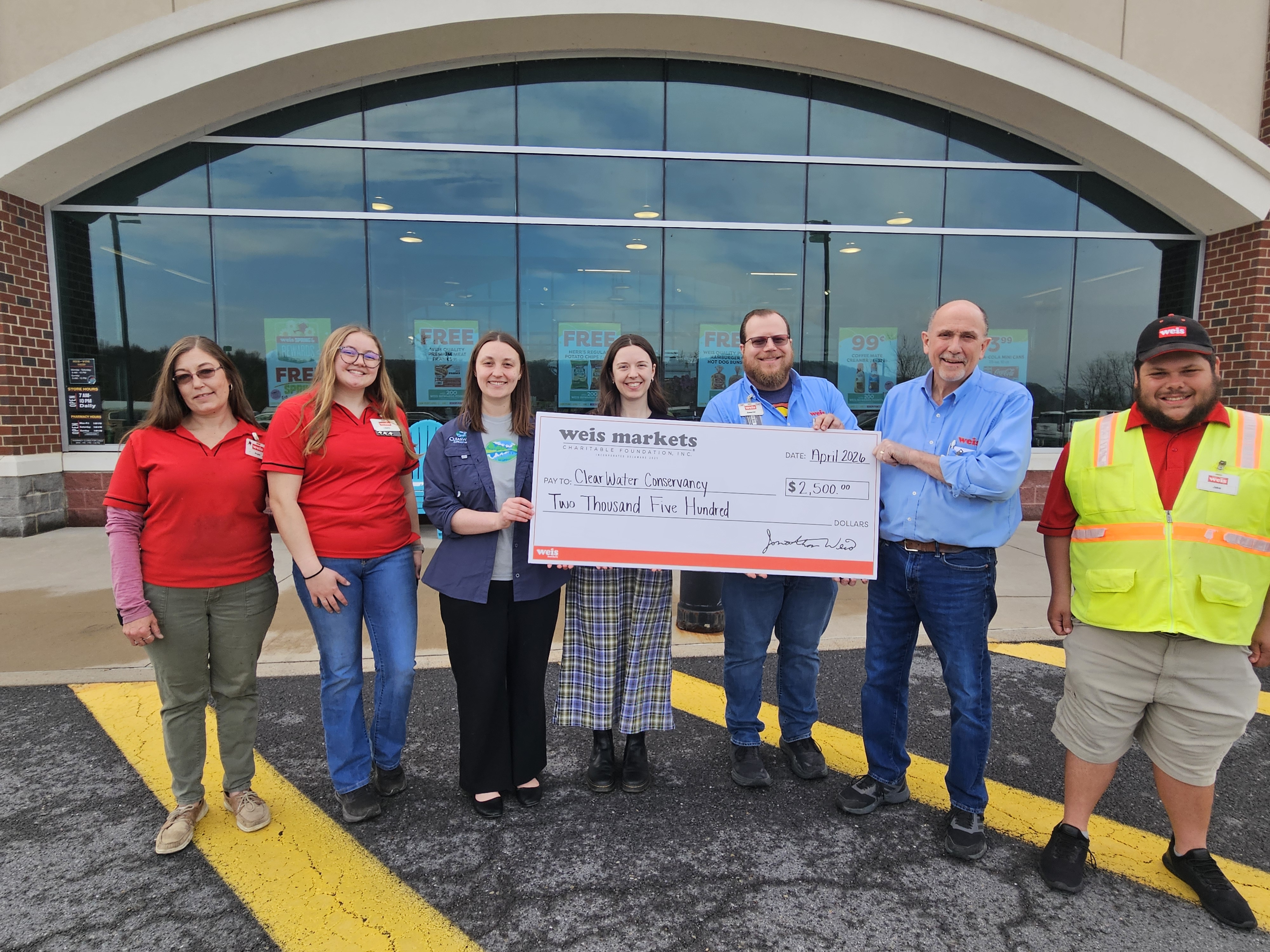 Weis Markets Donation to ClearWater Conservancy 2026