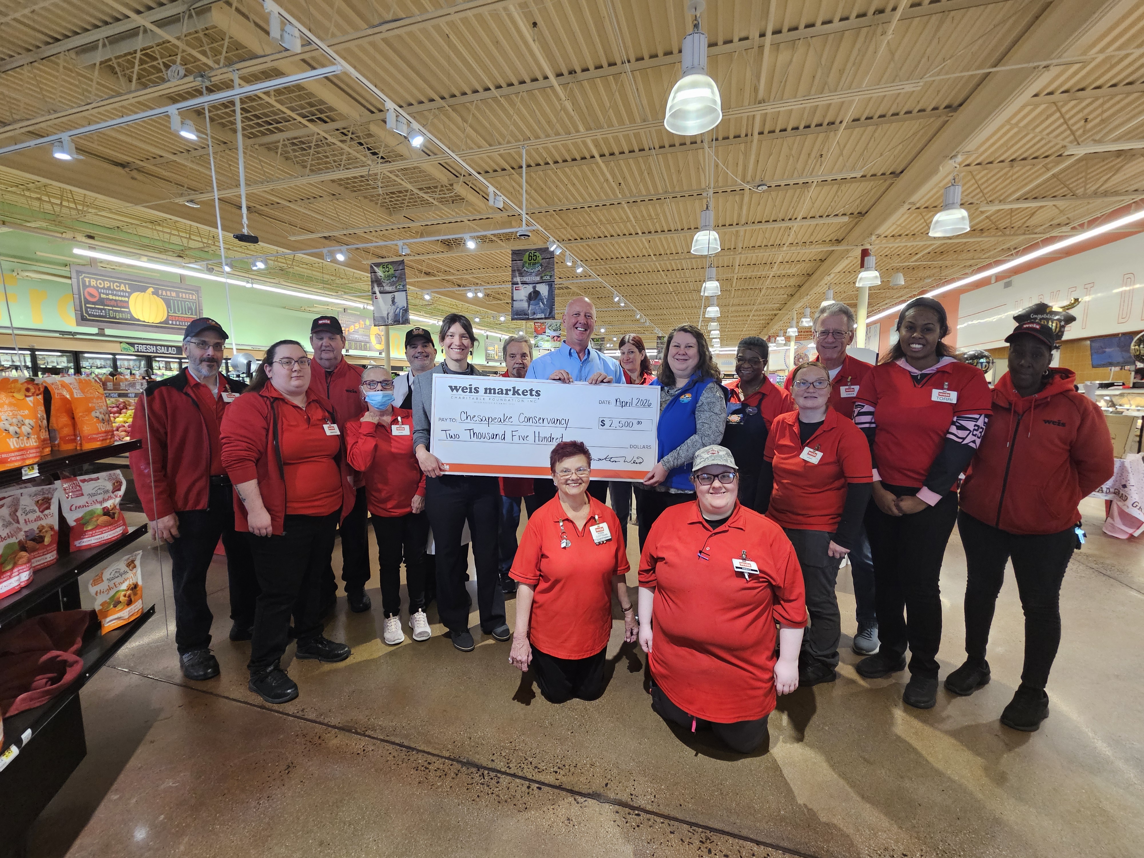 Weis Markets Donation to Chesapeake Conservancy 2026